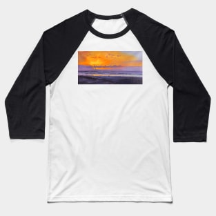 Sunset On Enniscrone Beach, Co. Sligo Baseball T-Shirt